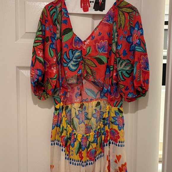 Johnny Was Red and Blue Floral Maxi Dress Brand New - Picture 8 of 8